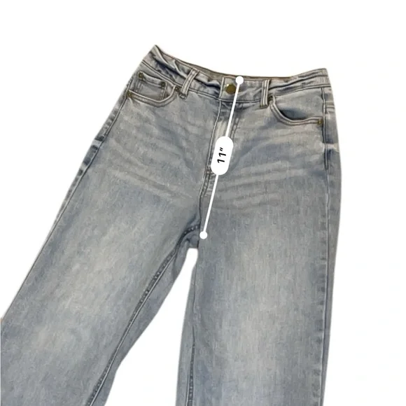 Oat New York high rise straight leg jeans 2 26 light wash - Picture 5 of 9